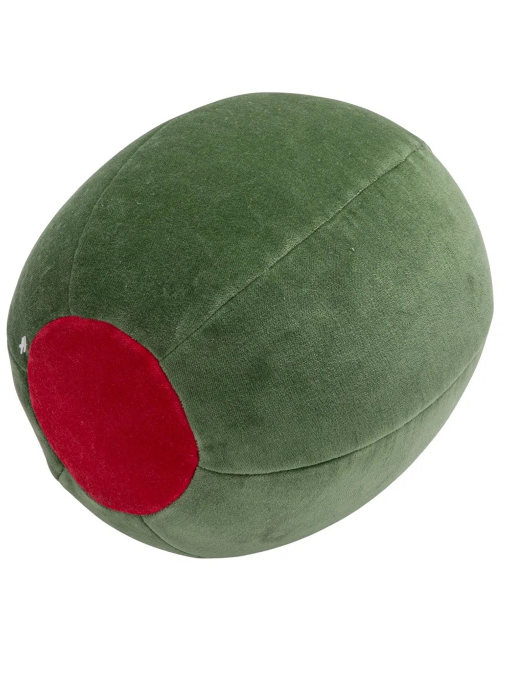 NWT Creative Coop Cotton Velvet Olive Shaped Pillow